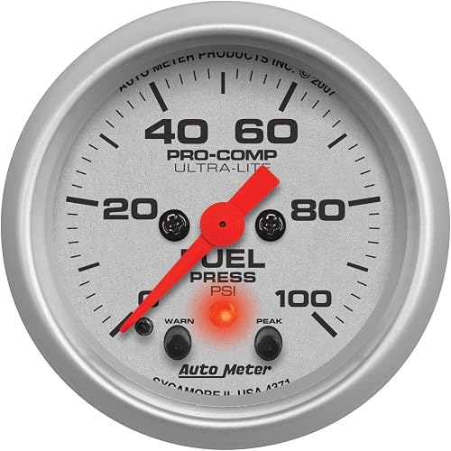 Auto Meter 4371 Ultra-Lite Electric Fuel Level Gauge, 2-1/16" (52.4mm)