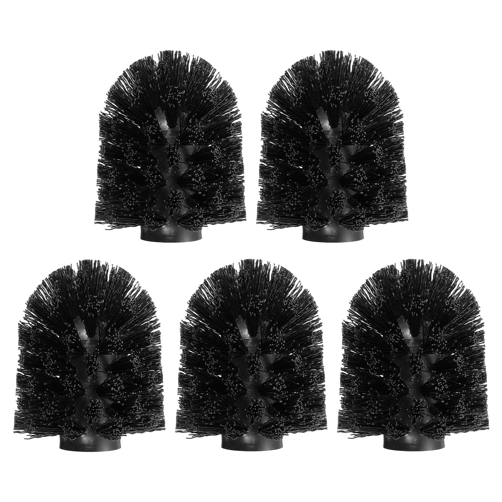 uxcell Ersatzkopf für WC-Bürsten, 15 mm, runde kugelförmige WC-Bürstenköpfe, schwarz, 5 Stück