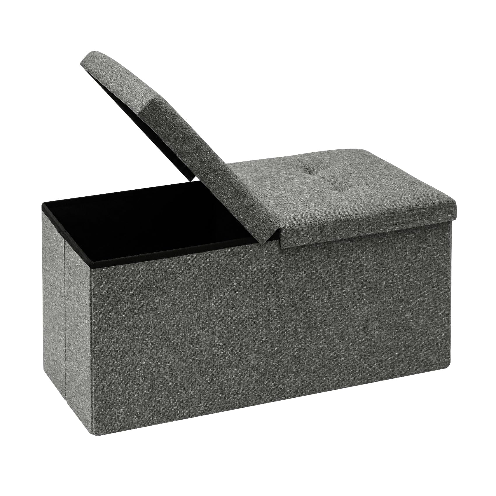 Bonlife Storage Ottoman with Flipping Lid, Bed End Folding Footstool