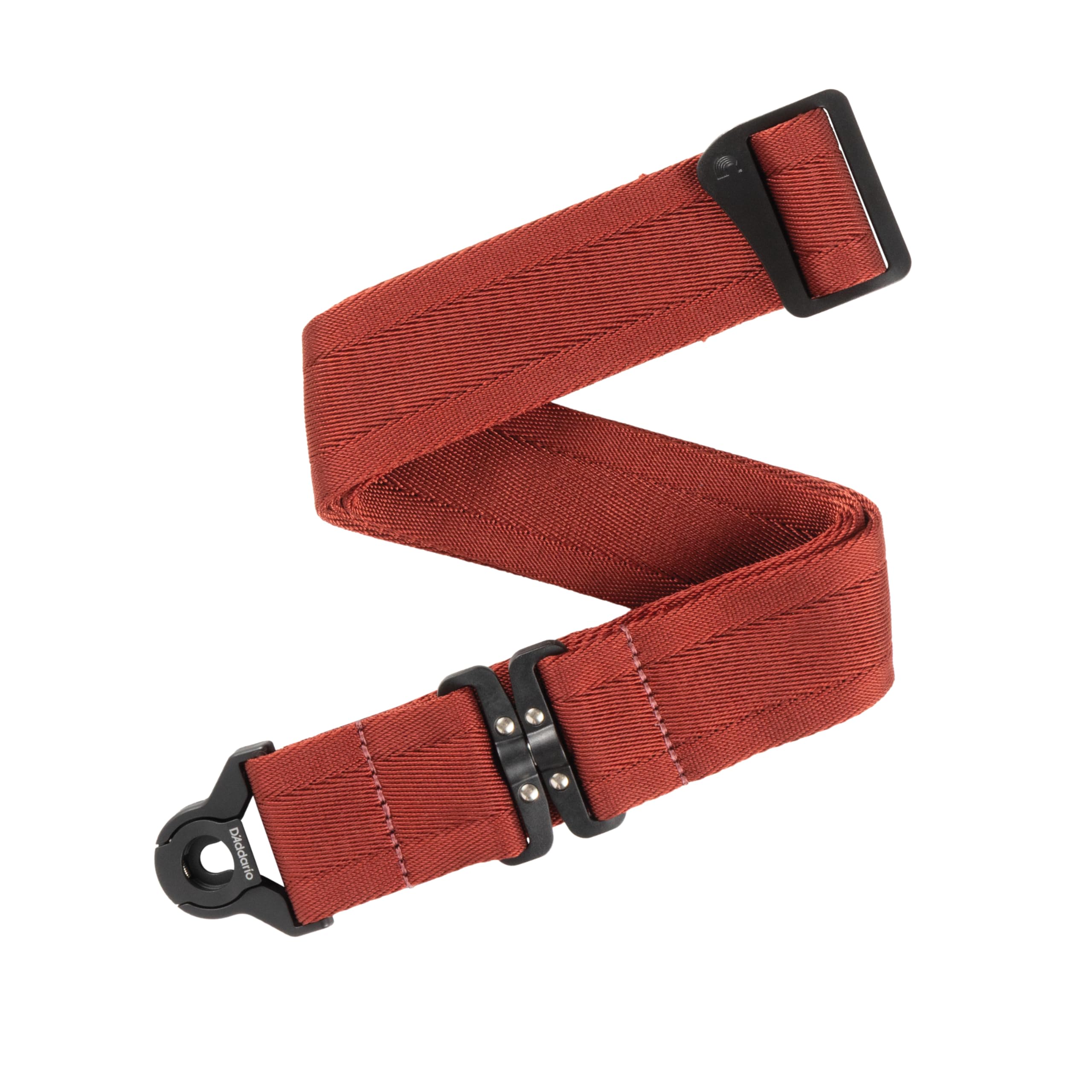 D'Addario Auto Lock Swivel Strap, Nylon Blood Red