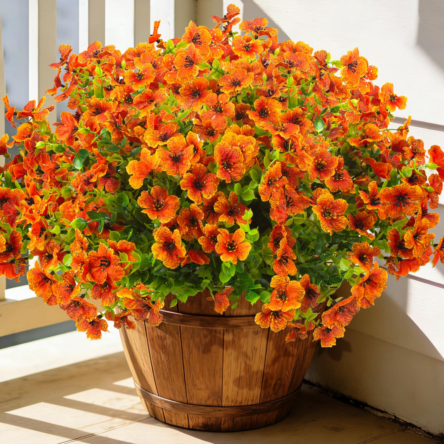 Grunyia 20 Bundles Artificial Flowers for Outdoors