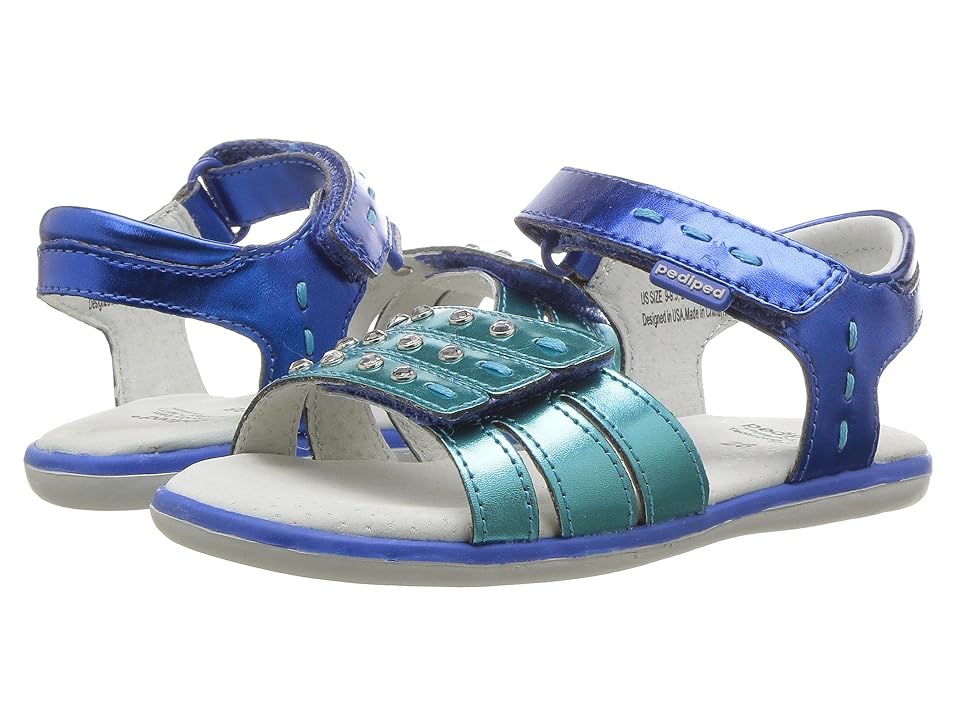 

pediped Lynn Flex (Toddler/Little Kid) (Ocean) Girls Shoes, Blue