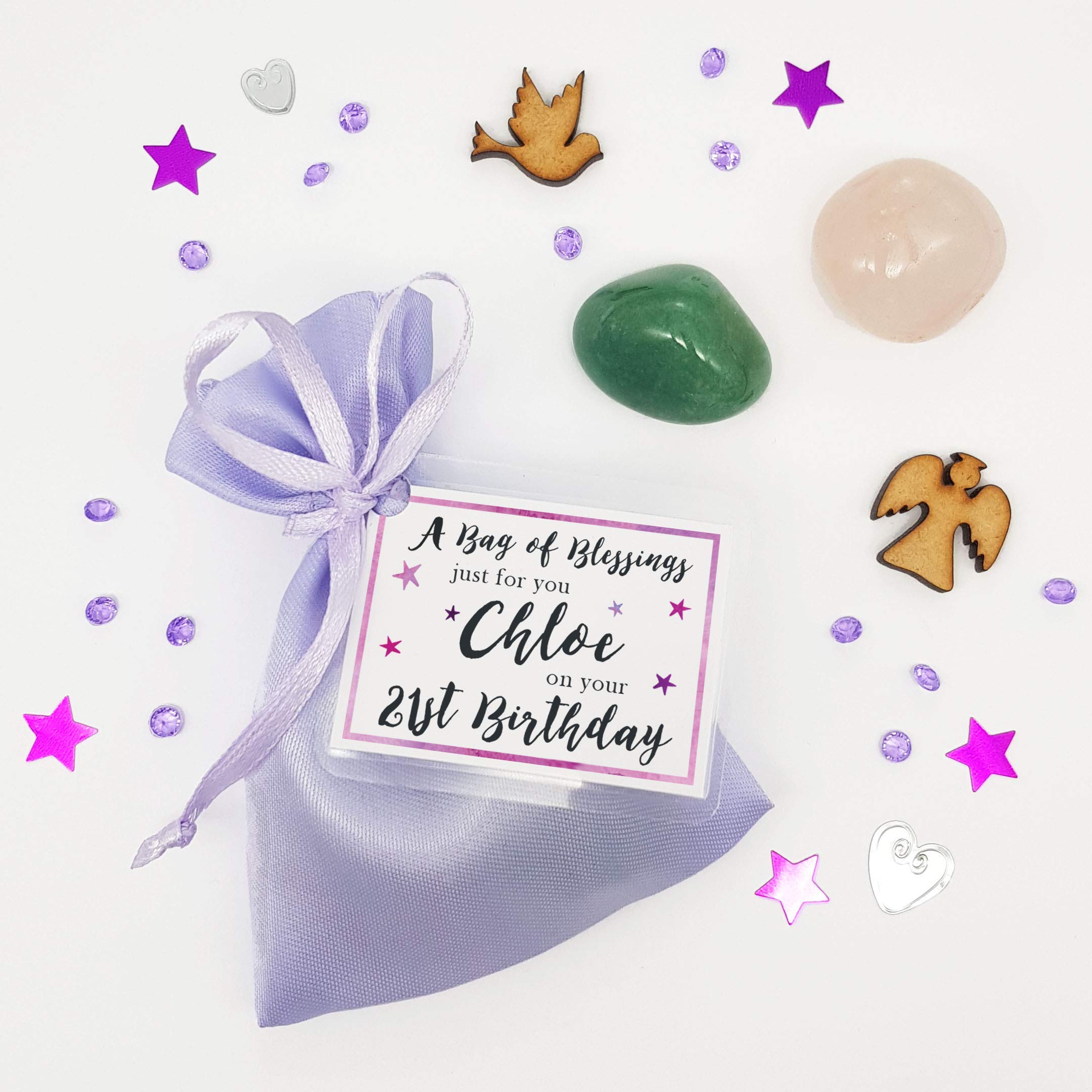 Birthday Gemstone Bag of Love and Blessings, a unique gift Birthday token to show you care