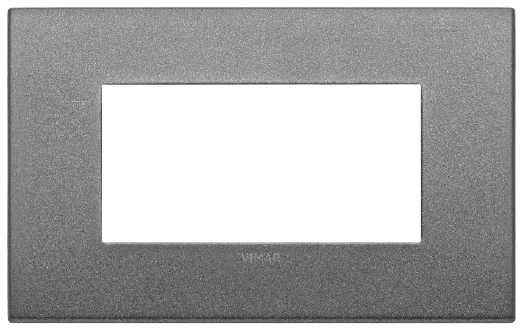 Cadre 4 modules VIMAR Arke métal ardoise mat pour remplacer une plaque d'interrupteur