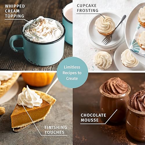 Miniatura 4 de Despachador de crema batida para cocinar, de acero inoxidable, para uso profesional, 500 ml