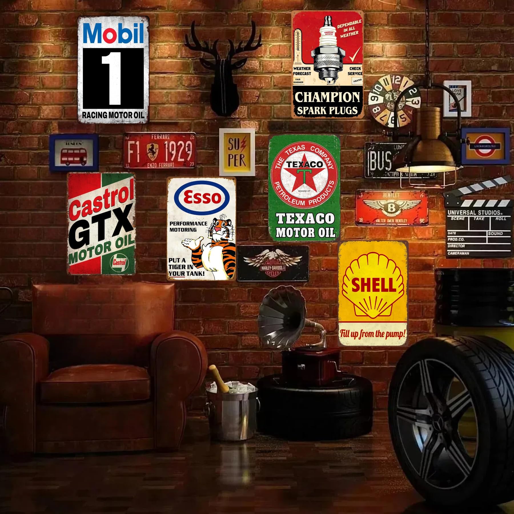 WSTKJW Cartello in metallo vintage con fenicottero, decorazione da