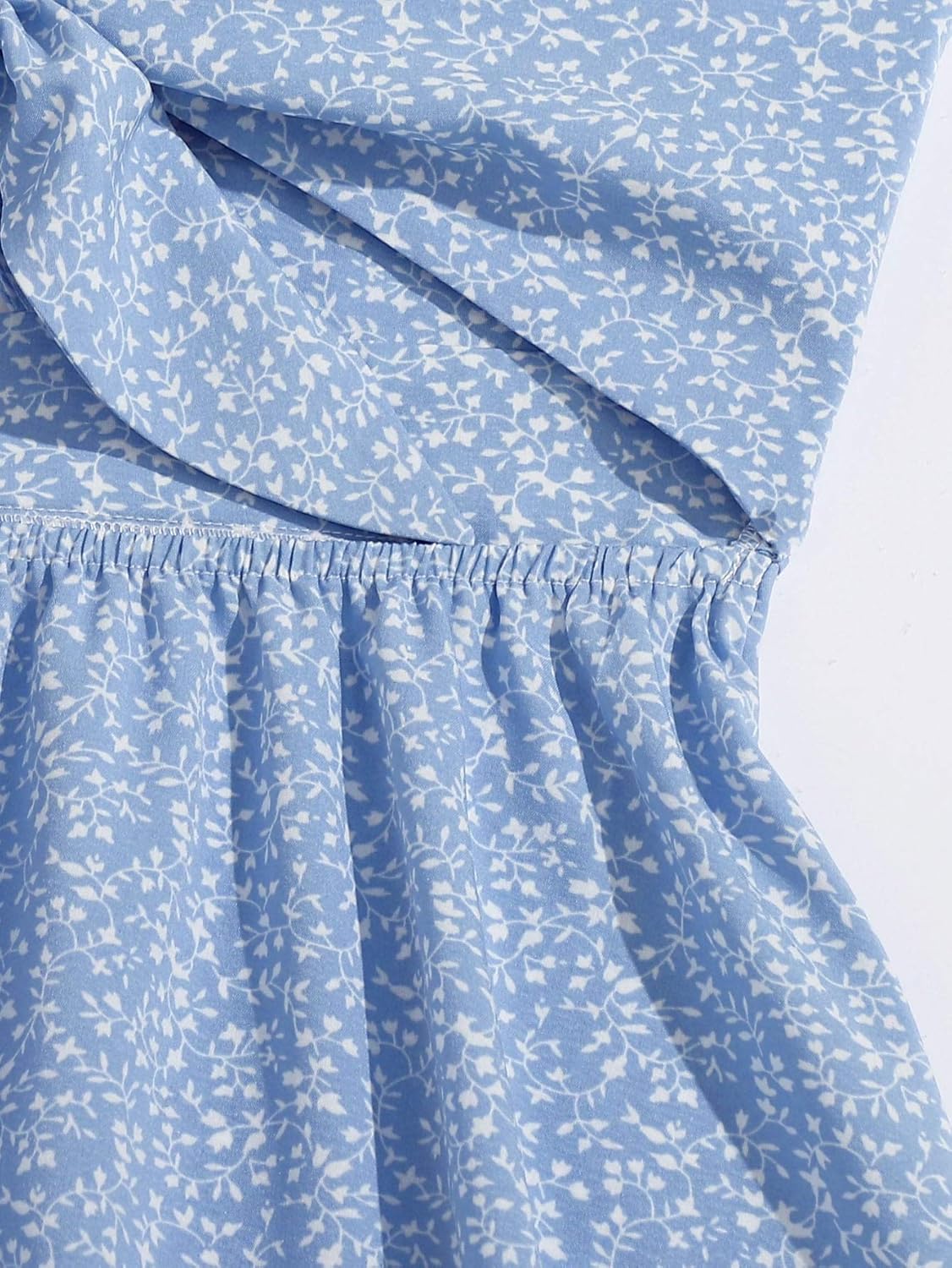 Floerns Women's Boho Floral Print Twist Front Cami A Line Mini Dress - Image 2