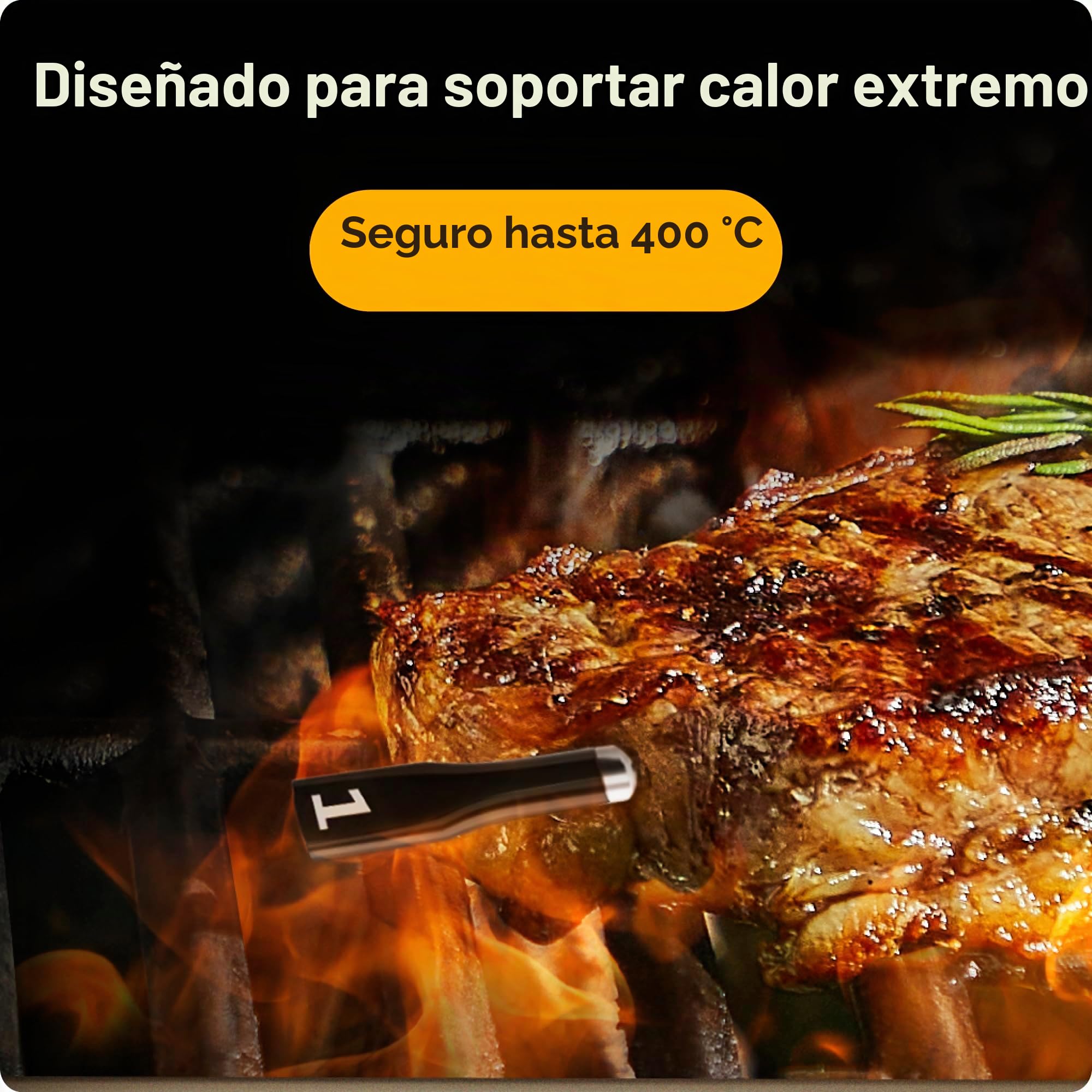 CHEF iQ Sense Smart - Termómetro inalámbrico para carne con 3 sondas ultrafinas, rango ilimitado Bluetooth, termómetro digital de alimentos para monitoreo remoto de parrilla de barbacoa, horno