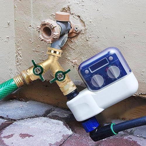 Miniatura 6 de STYDDI Divisor de manguera de jardín de flujo completo, divisor de manguera de latón resistente de 2 vías de alto flujo, divisor en Y de manguera de
