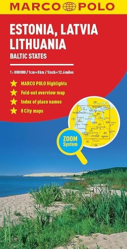 Estonia, Latvia, Lithuania Marco Polo Map: The Baltic States (Marco Polo Maps)