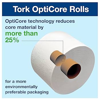 Amazon.com: Tork OptiCore Mid-size Toilet Paper Roll White