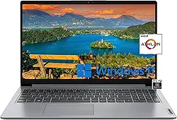 Lenovo Notebook IdeaPad 1 2023 de 15,6 polegadas, processador AMD Dual-core Athlon 3050U (até 3,10 GHz), 12 GB de RAM, SSD de 640 GB (NVMe de 512 GB + eMMC), Wi-Fi 6, bateria de mais de 10 horas, Win