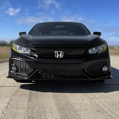 Miniatura 4 de SlickMod Tinte amarillo de vinilo precortado para faros Honda Civic 2016-2021 (2. faros DRL, amarillo)