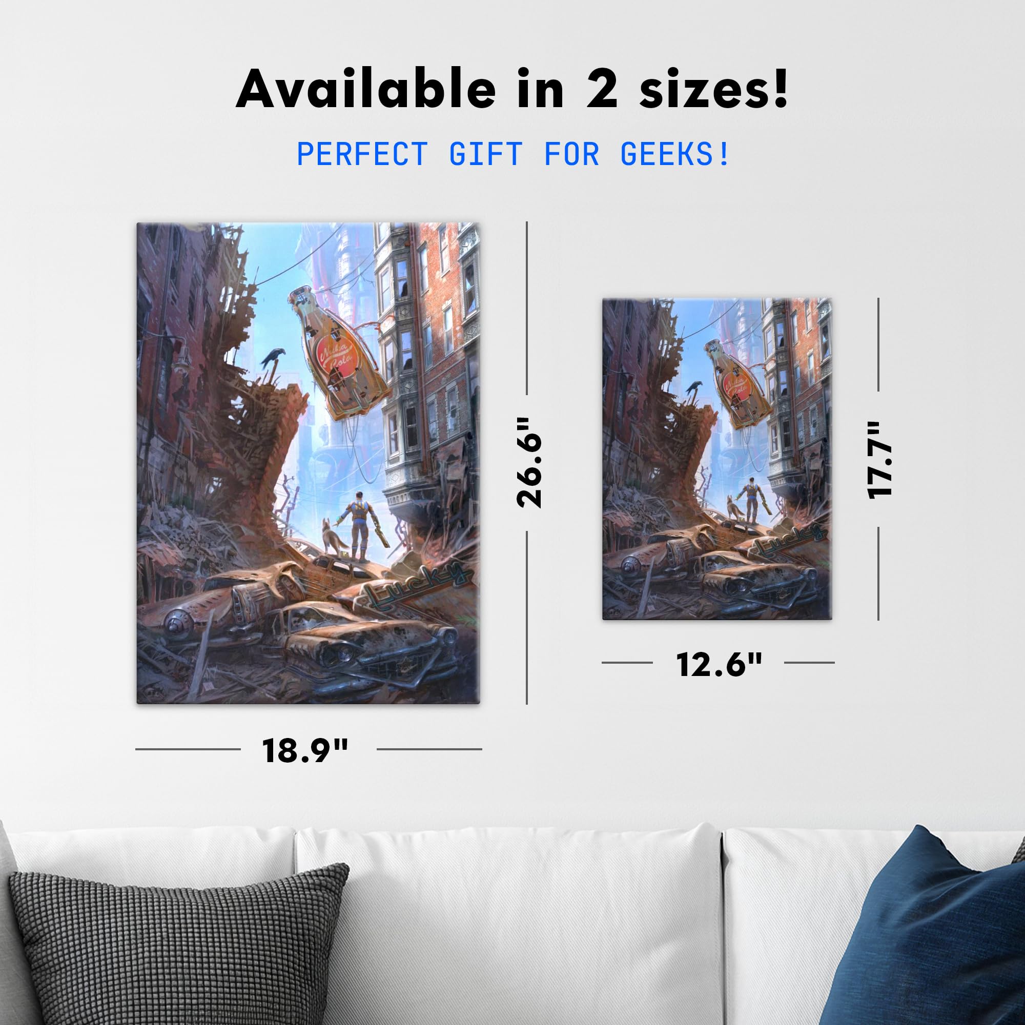 Displate - Poster In Metallo - Montato a Magnete - Fallout - Ruins