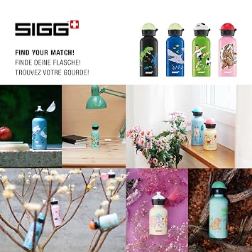 Sigg - Alu Trinkflasche Kinder - KBT - Made in Switzerland - Auslaufsicher & Bruchsicher - Federleicht - BPA-frei - ClimatePartner Zertifiziert - Sport & Schule - 0.4 L