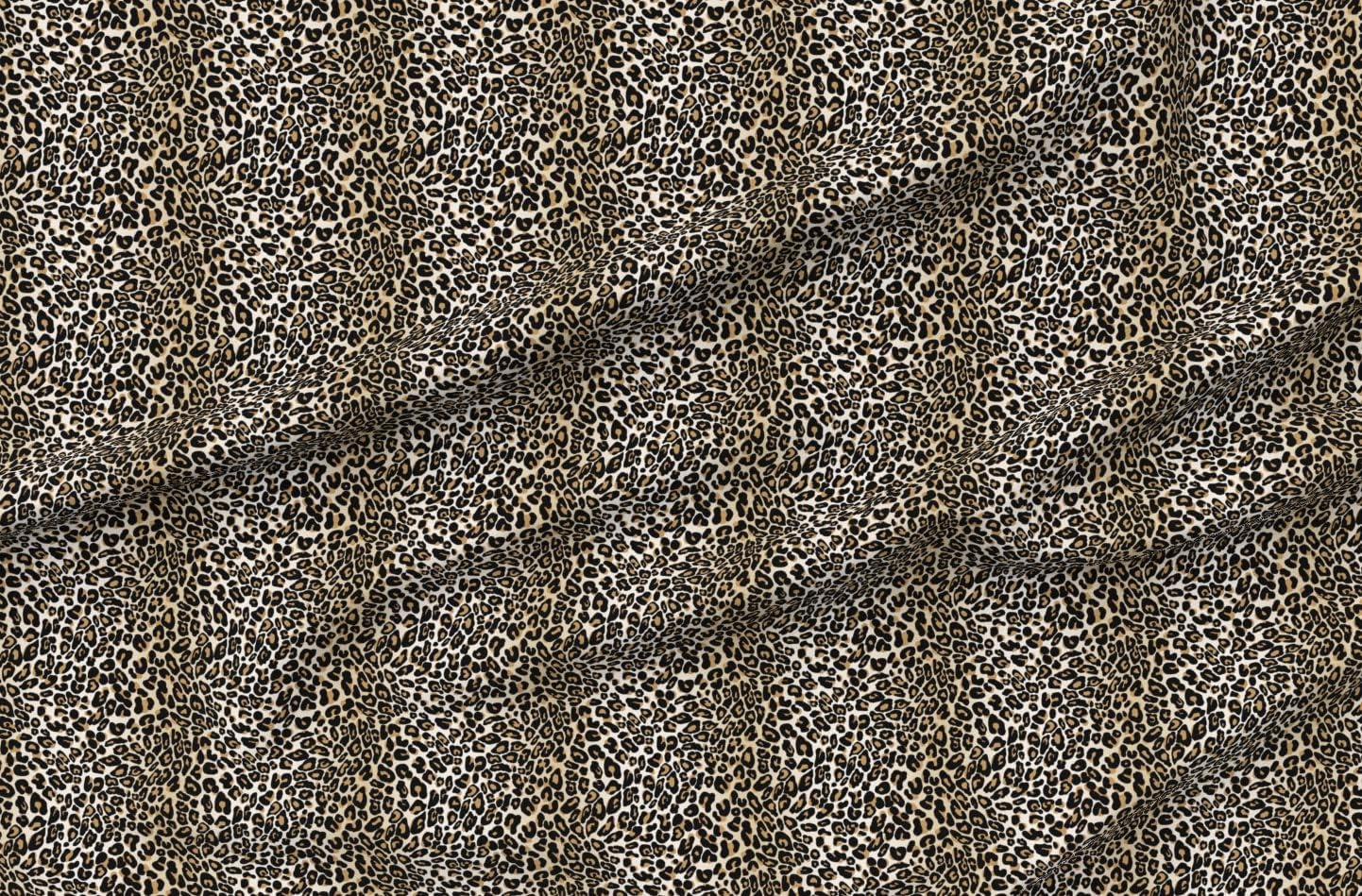 Spoonflower Fabric - Classic Leopard Strong Cheetah Animal Jungle Spots Print Printed on Denim Fabric by The Yard - Bottomweight Apparel Home Decor Upholstery