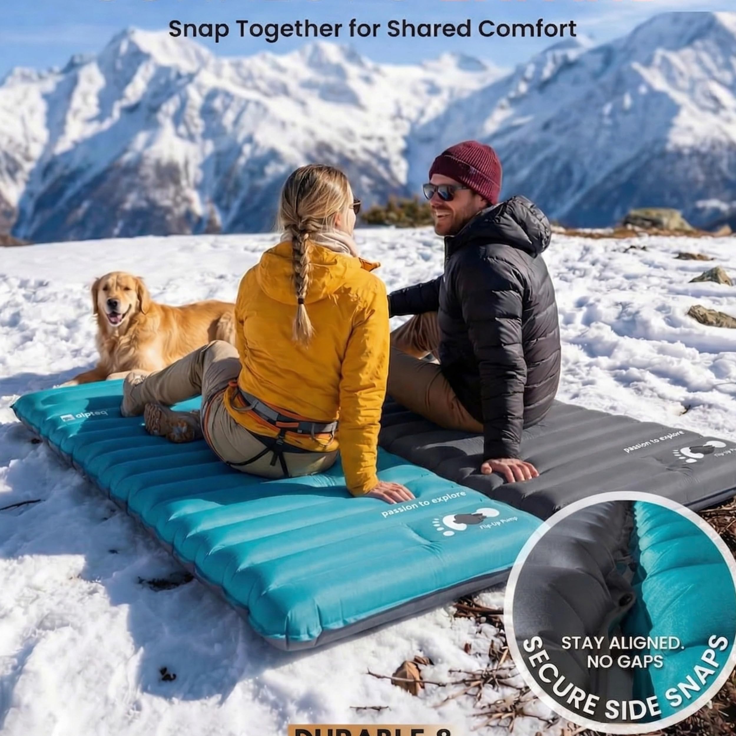 Matelas Isolant Gonflable avec Pompe à Pied intégrée - Tapis de Camping et de Couchage Ultra léger - Isolant, imperméable, Confortable pour l'extérieur, Le Trekking et la randonnée