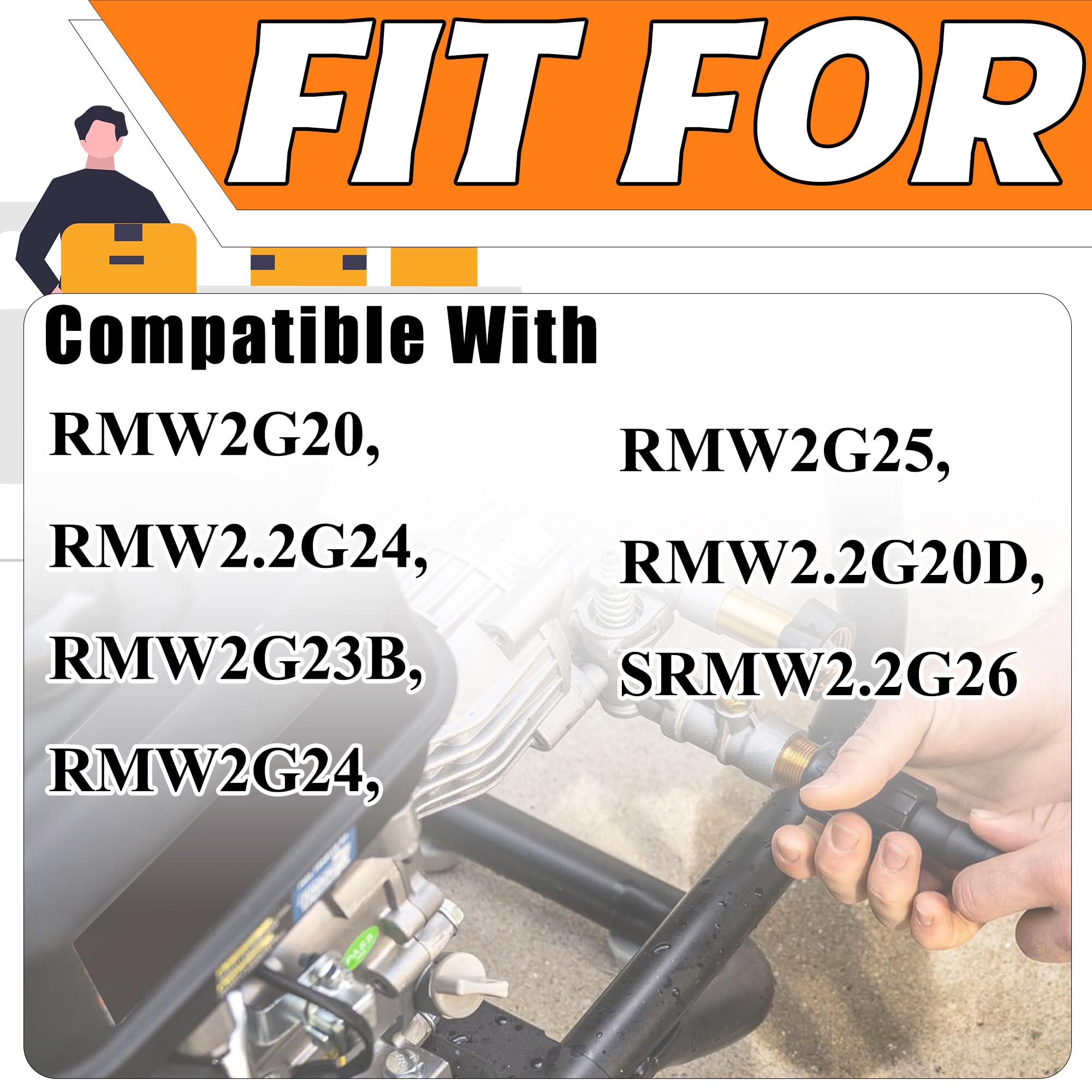 Tête de pompe de nettoyeur haute pression avec déchargeur et soupape de décharge thermique de rechange pour Troy Bilt RMW/SRMW Series (convient aux RMW2.2G24, SRMW2.2G26) Remplace #AR42940
