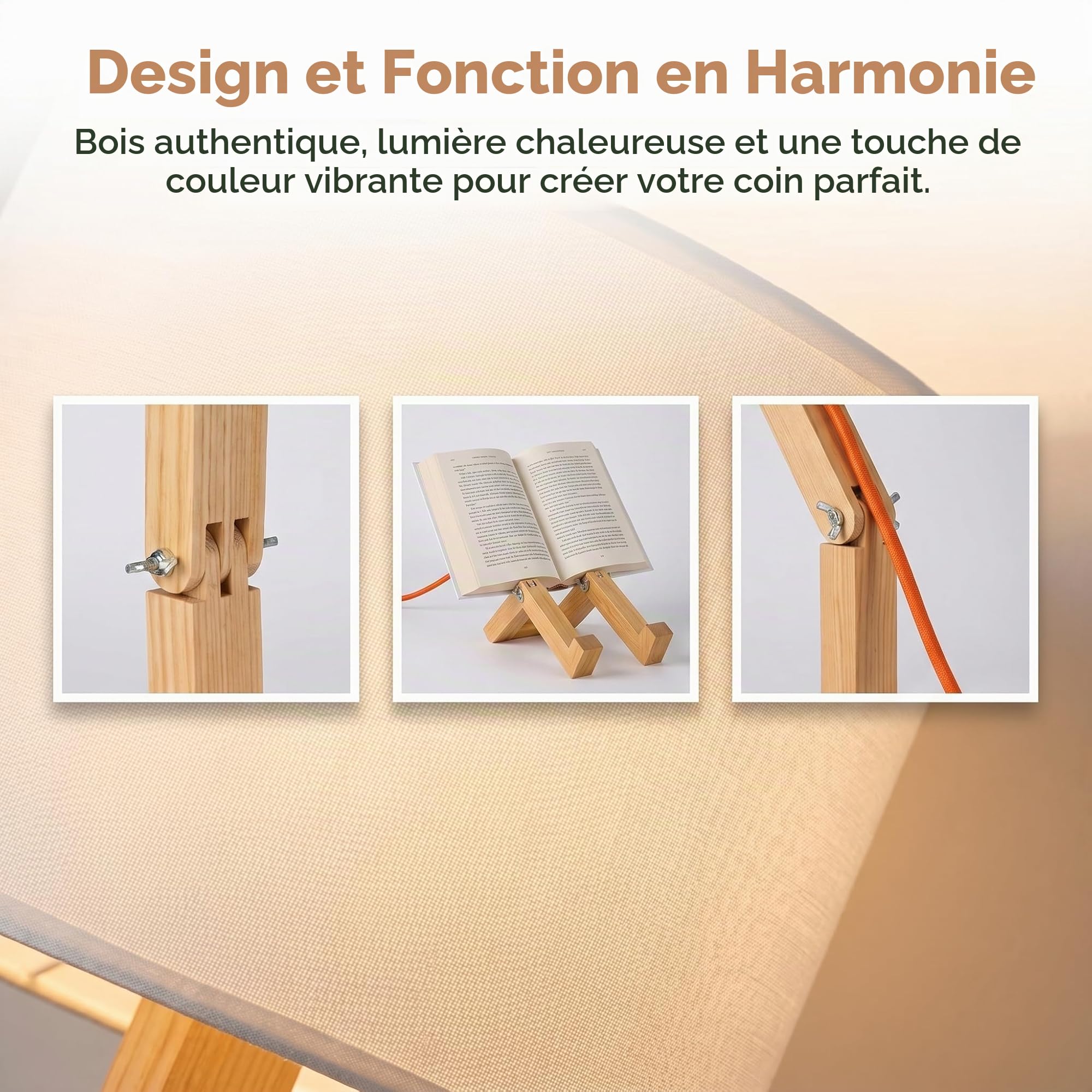 BARCELONA LED YOKI Lampe De Table En Bois Articulée E27