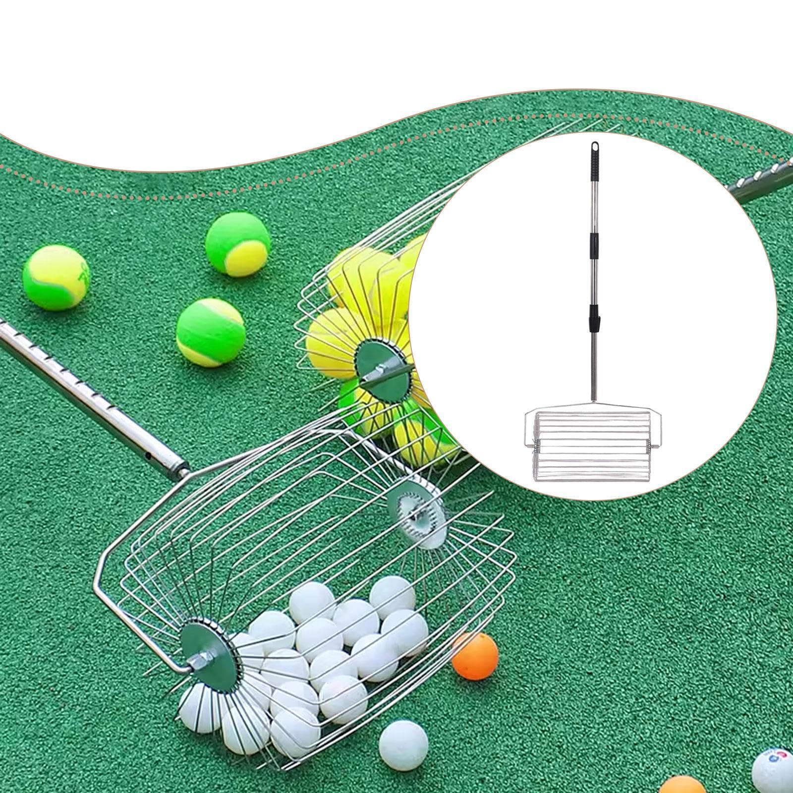 Recogedor de Pelotas de Tenis Oshhni, Herramienta de Recogida Rápida, Ligero, con Ruedas