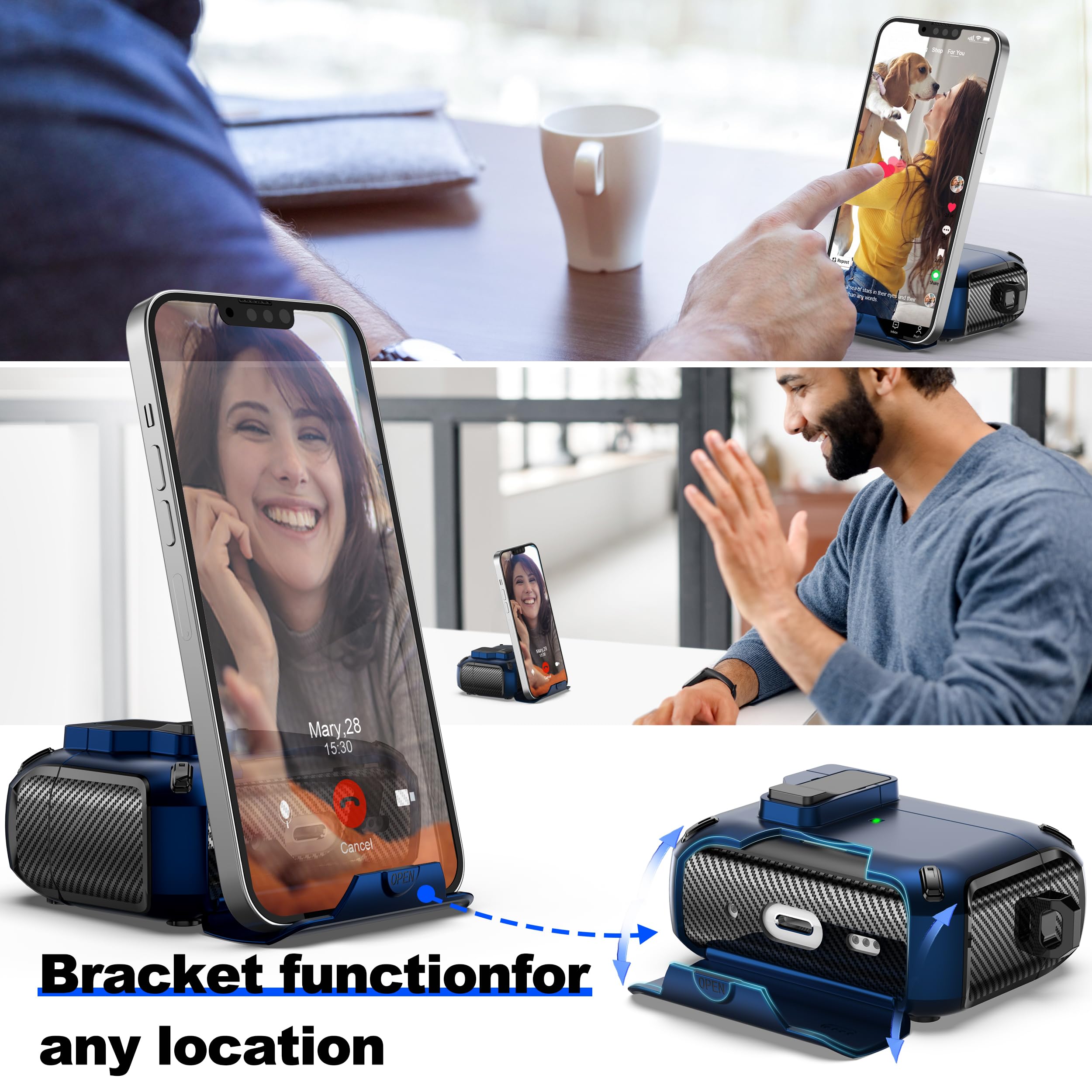 Custodia Protettiva AirPods Pro 2 Con Blocco Sicurezza E Apertura Automatica - Impermeabile E Antishock