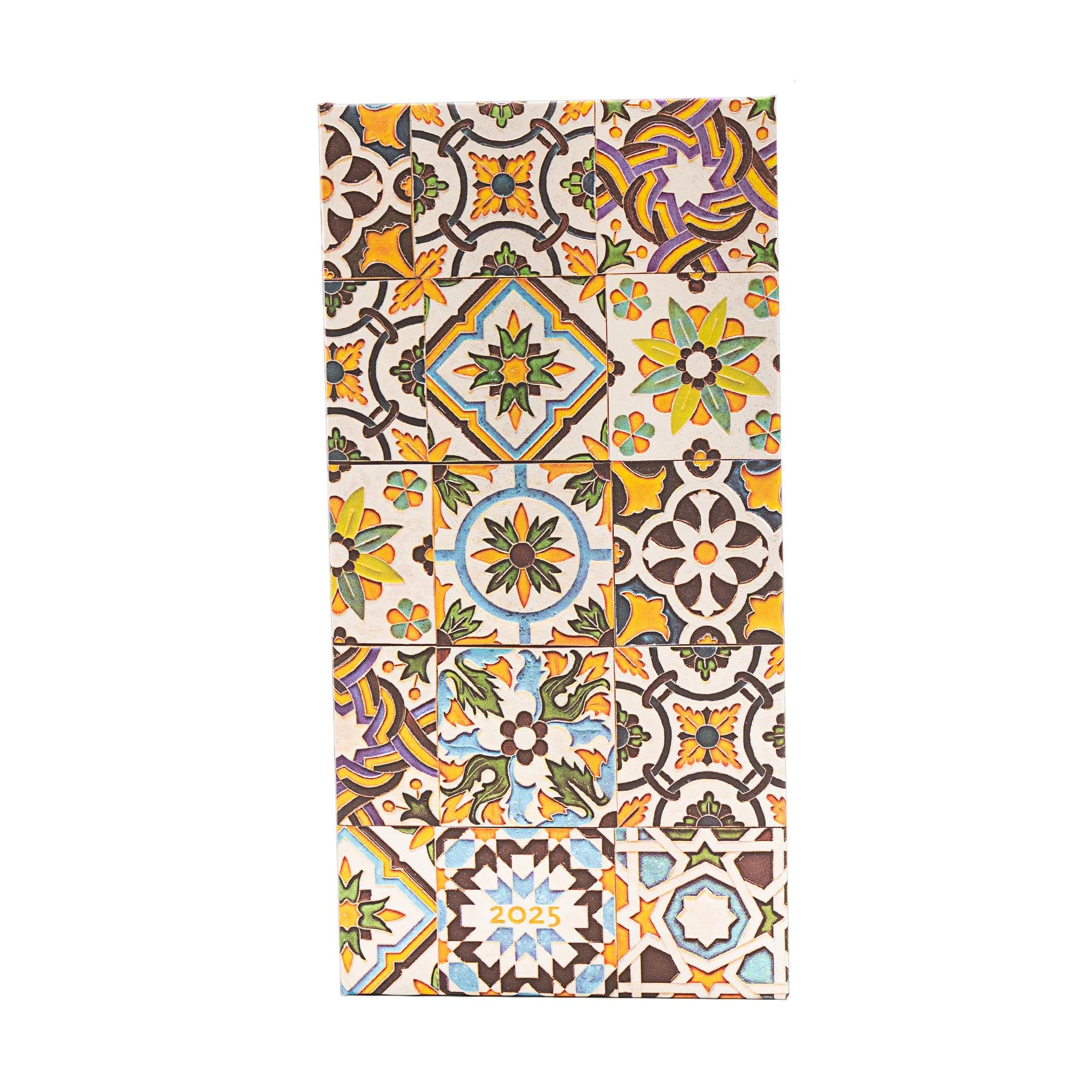 Kalendarz Paperblanks 2025 Porto Slim tygodniowy HOR: tydzień na dwóch stronach, zamykany na gumkę, papier 100 gsm