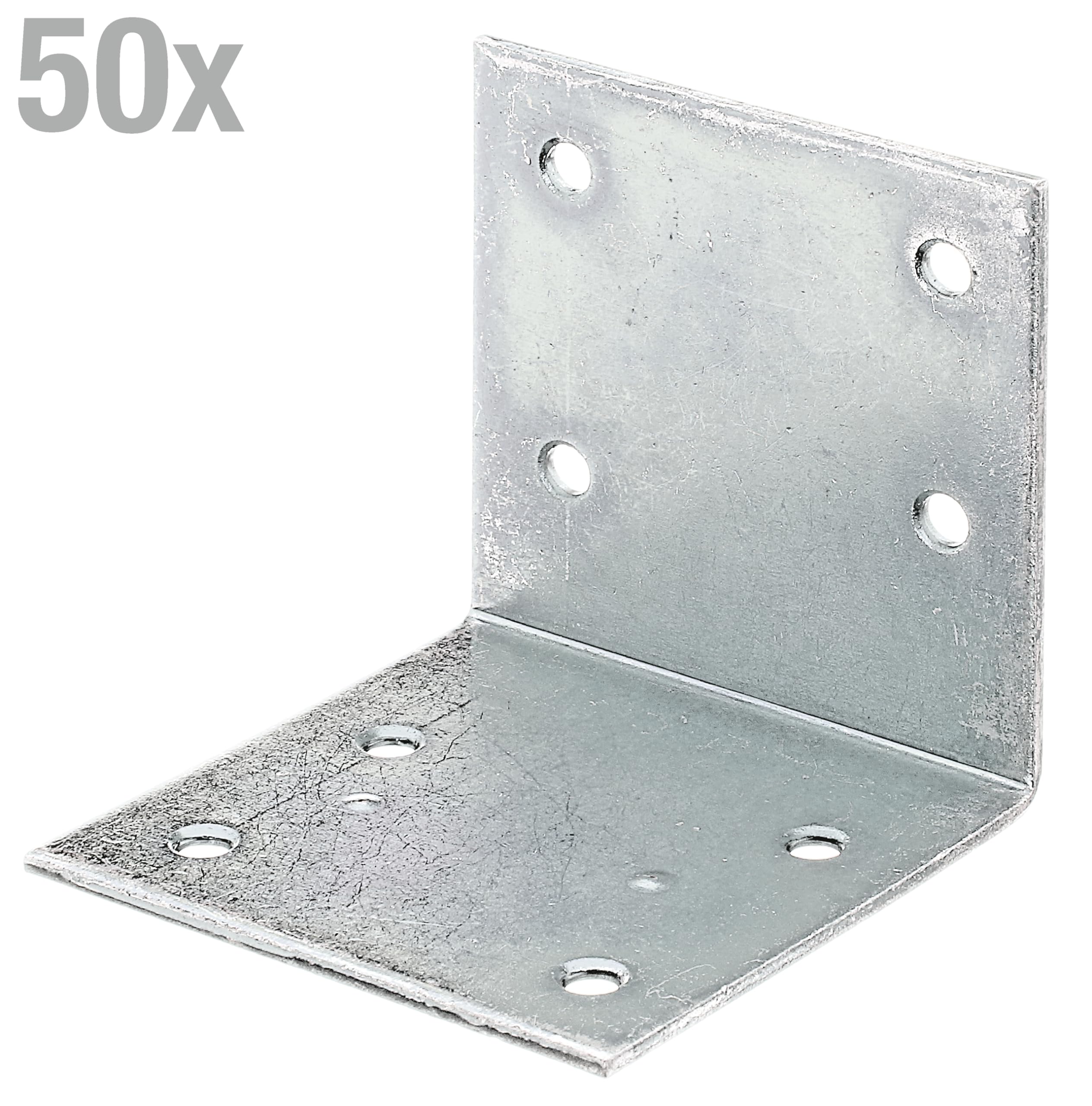 Alberts 329945 Équerre large | bichromatée | 60 x 60 x 60 mm | Set de 50 pièces