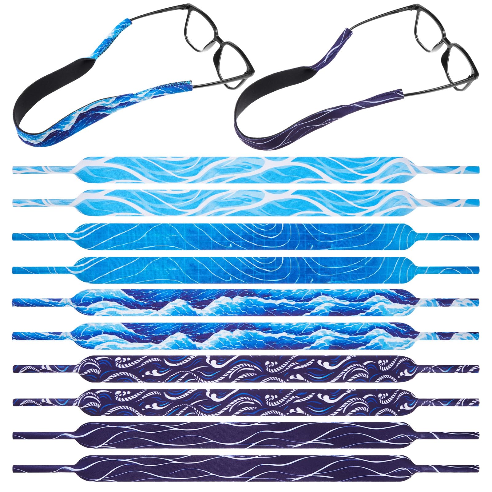 Frienda Neoprene Sunglasses Floating Straps,40 Cm,Waves