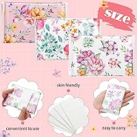 Vista 3 de 24 paquetes de pañuelos de bolsillo tamaño viaje, paquetes delgados de 3 capas de bolsillo de tamaño monedero, pañuelos para viajes, bodas