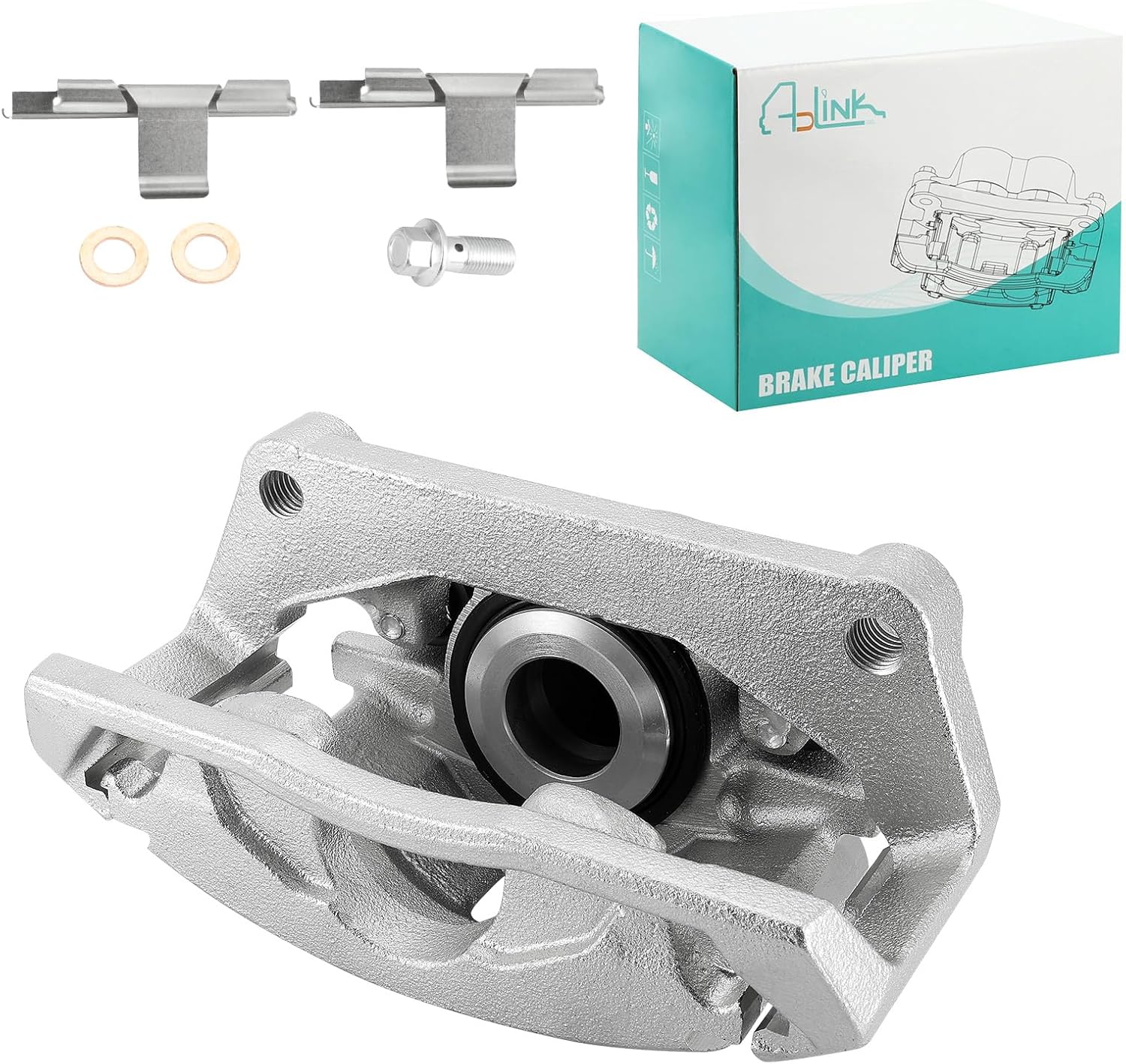 AULINK 18B4836 Rear Right Disc Brake Caliper Assembly with Bracket For Chrysler Aspen 2007-2009, Dodge Durango 2004-2009, Dodge Ram 1500 2002-2010, Ram 1500 2011-2018 3.7L 4.7L 5.7L Passenger Side