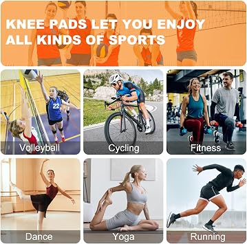 Volleyball Knee Pads for Dancers, Soft Breathable Knee Pads for Girls Women Men Youth Kids Knees Protective, Knee Brace for Volleyball Football Danceing Yoga Tennis Running Cycling Fitness