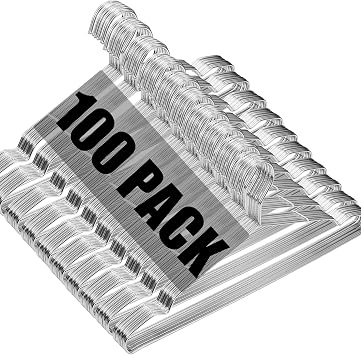 Hangers 100 Pack Wire Hangers Heavy Duty Clothes Hanger Ultra Thin Space Saving Metal Hangers16.5in by WYCQKL