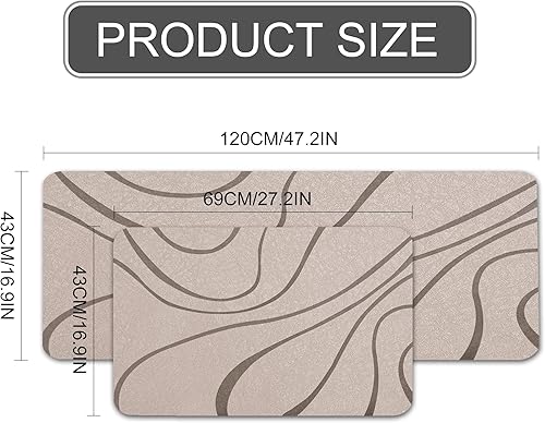 Miniatura 2 de YCT - Juego de tapetes de baño para ducha - Juego de tapetes de baño antideslizantes - Alfombras de baño súper absorbentes y de secado rápido para