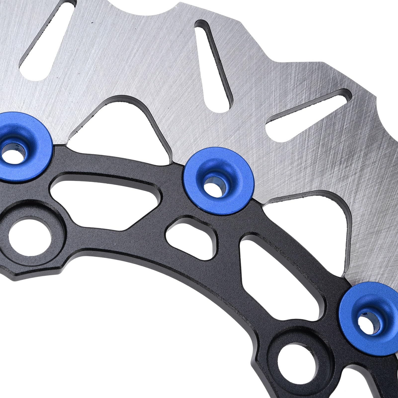 Rotore Disco Freno Ruota Anteriore Moto, Rotore Freno Anteriore Flottante in Acciaio Inossidabile da 267 Mm con in Alluminio CNC, Dissipazione del Calore Ondulato, Design Scanalato per Dal