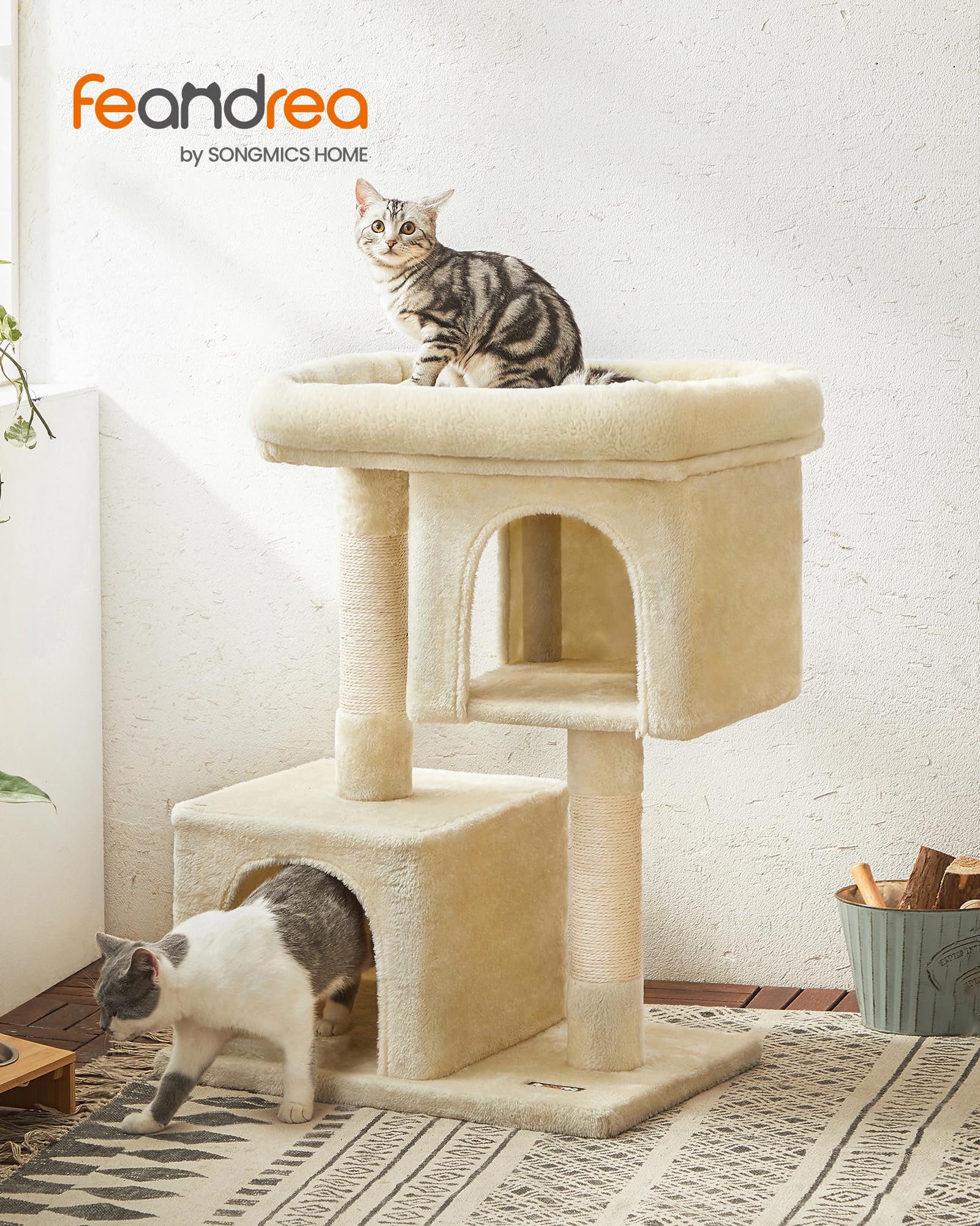 Kleine Katzenbaum Mit Kaktus-Design – 84 Cm Kratzbaum Mit Hängematte Für Kätzchen & Wohnungskatzen