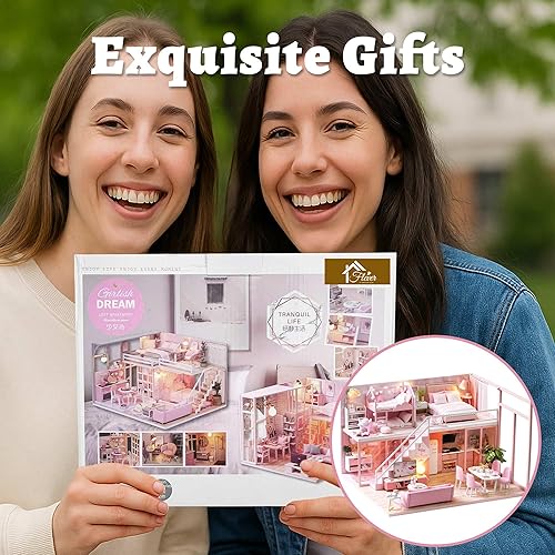 Miniatura 8 de Flever Kit de casa de muñecas en miniatura DIY, habitación creativa con muebles para regalo de arte romántico (Meeting Your Sweet)