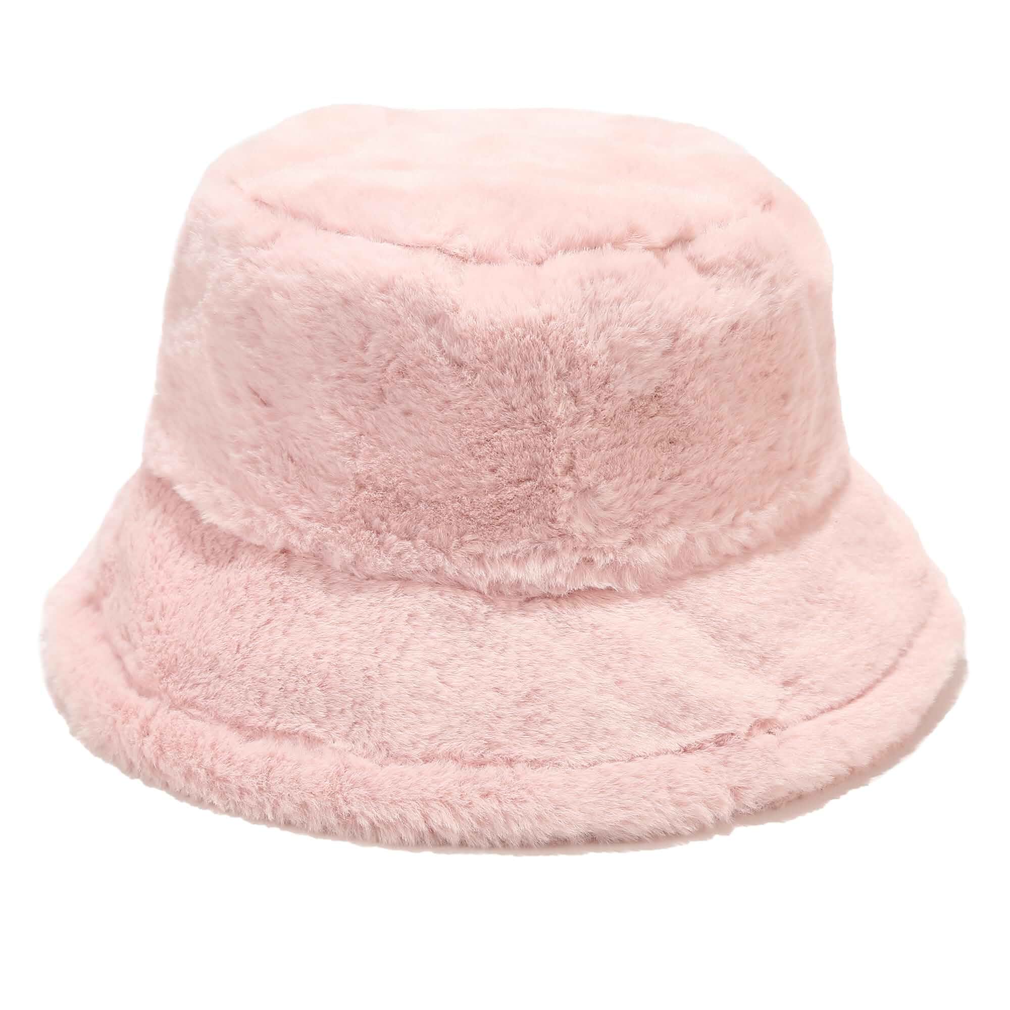 Umeepar Winter Faux Fur Fuzzy Bucket Hat Fluffy Warm Hat for Women Men