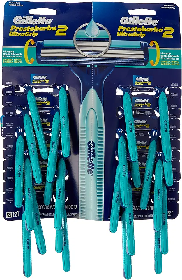 Aparelho Barbear Prestobarba Ultragrip Cartela Movel, Azul, Gillete, 24 unidades