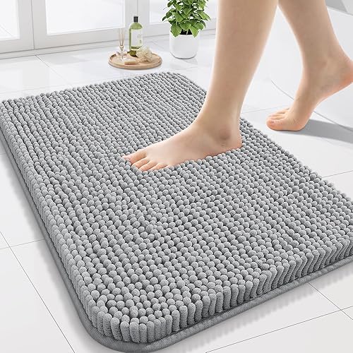 Miniatura 153 de Arotive Alfombras de Baño 30x20, Alfombras de Baño de Chenilla Shaggy Extra Suaves y Absorbentes, Lavables a Máquina con Respaldo de Goma