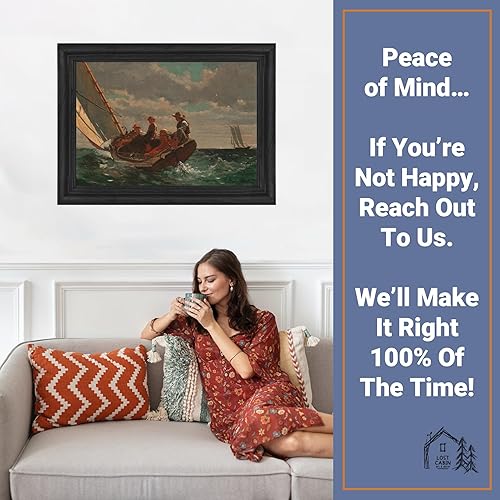 Miniatura 5 de Lost Cabin Breezing Up de Winslow Homer  Marco biselado negro de lienzo  Reproducción de pinturas de obras de arte finas  Póster decorativo