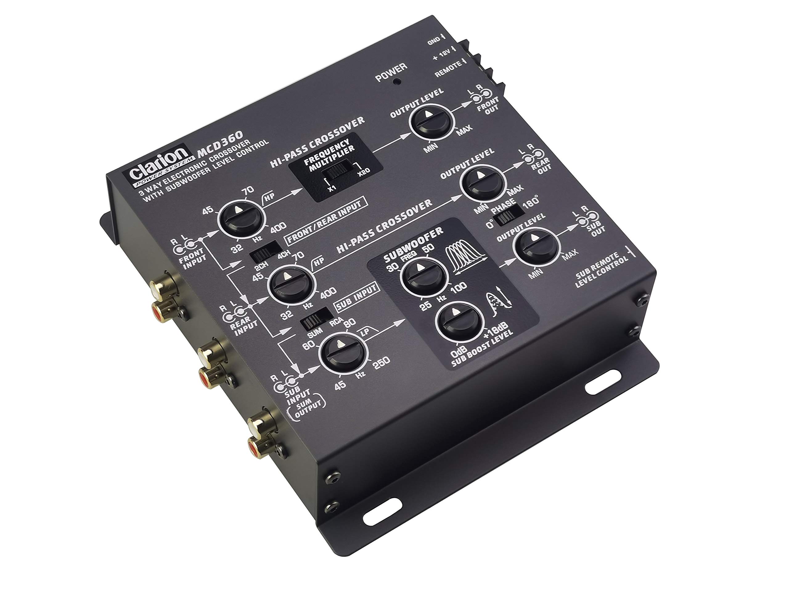 Clarion MCD360 2/3Way 6Channel Electronic Crossover w/ 5Volt RCA