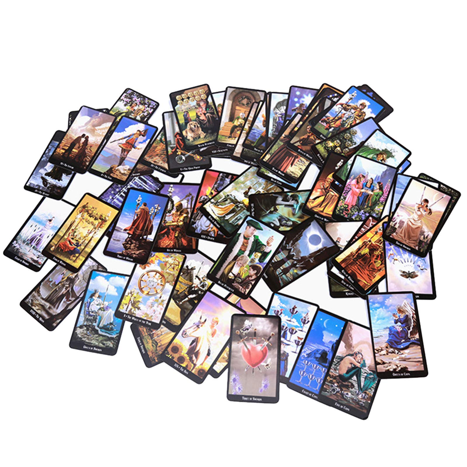 ANUFER 78Pcs/Impostata Tarocchi Tavola di Coperta Racconti Futuri Divinazione Gioco Edizione Inglese Streghe SN07408