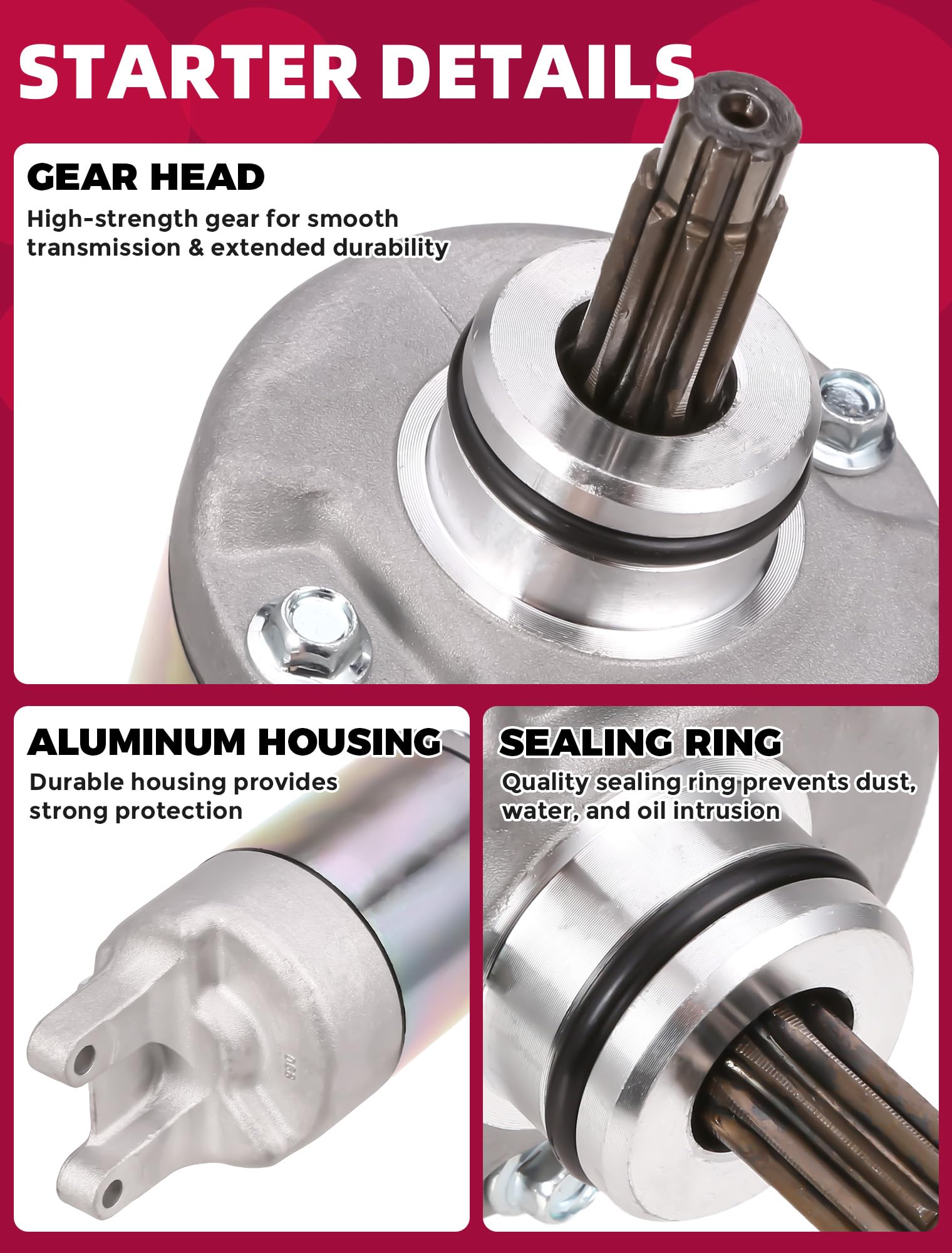 New Starter Motor For 1987 Honda Fourtrax 250 (TRX250) ATV - Replacement Electric Start