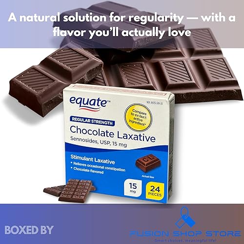 Miniatura 3 de Laxantes de chocolate - Chocolate laxante Senna 24 ct, 15 mg (paquete de 3), en caja por Fusion Shop Store