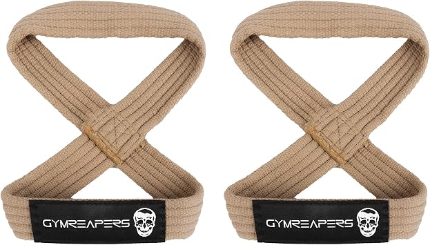 Gymreapers Figure 8 Lifting Straps For Deadlift, Powerlifting, Strongman, Cross Training Strong Weightlifting Wrist Straps For Men, Women