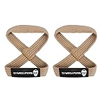 Gymreapers Figure 8 Lifting Straps for Deadlift, Powerlifting, Strongman, & Cross Training Strong Weightlifting Wrist Straps for Men, Women (Khaki, Large)