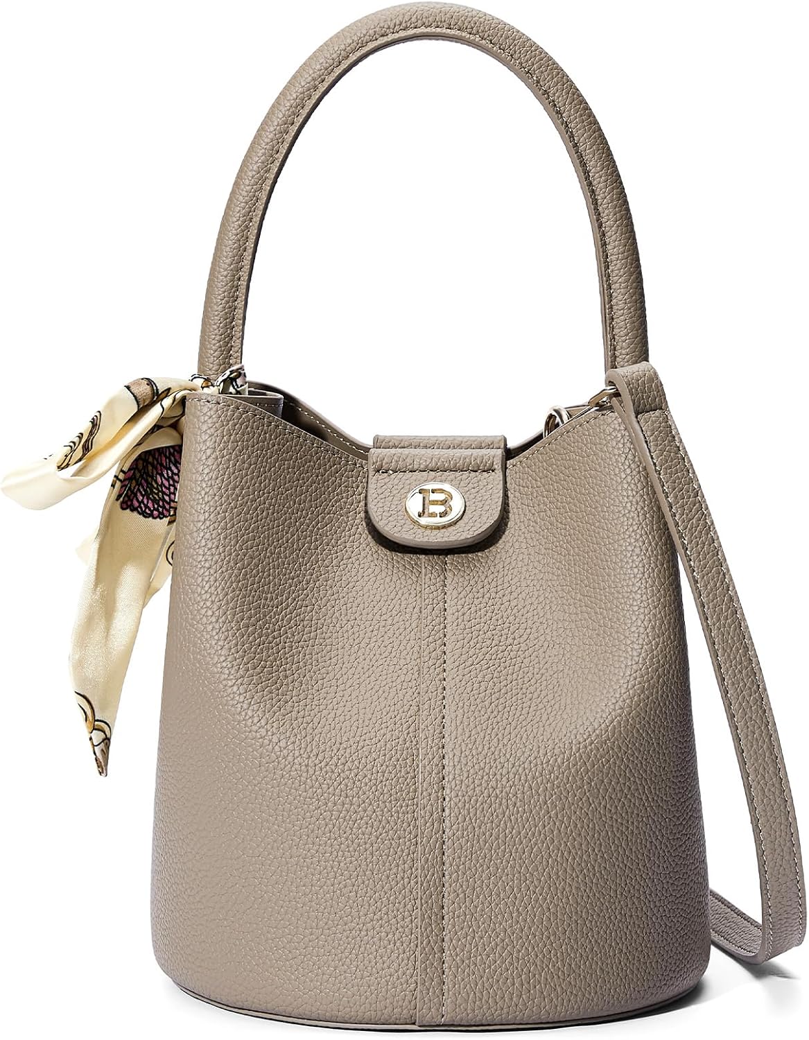 BOSTANTEN Small Crossbody Bags for Women Vegan Leather Mini Bucket Handbag Removable Shoulder Strap