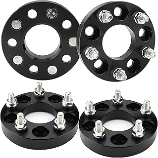 EZISOE 5X110 to 5x114.3 Wheel Adapters, 1 inch 5x110 mm to 5x4.5 inch Wheel Spacers 65.1mm Hub Bore with 12x1.5 Studs