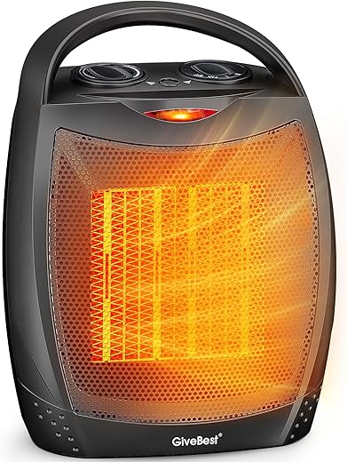 GiveBest Portable Electric Space Heater, 1500W/750W Ceramic Heater&hellip;