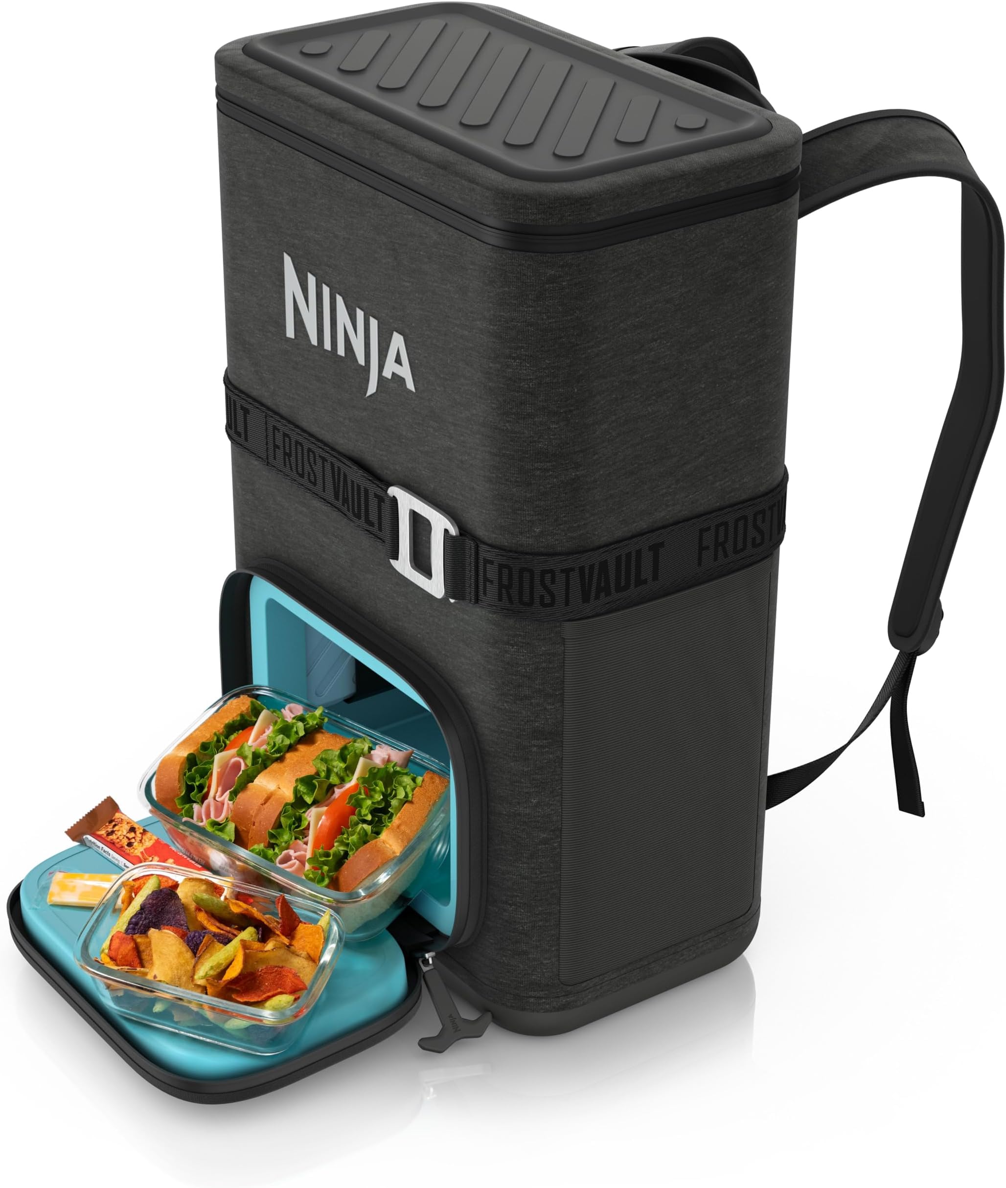 Backpack Cooler | FrostVault Go Can Soft Cooler | Leakproof Zipper with Built in Can Opener, 2 Ice Packs & Dry Storage Drawer | for Hiking, Camping & More | 24/36 Can